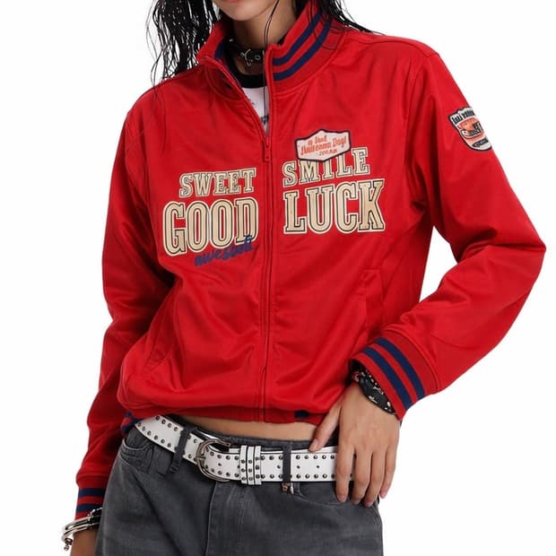 Vintage y2k Red jacket 빈티지 레드 점퍼