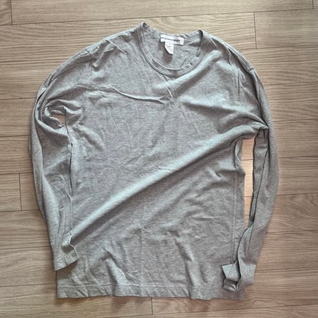 꼼데가르송 셔츠 그레이 롱슬리브 XL