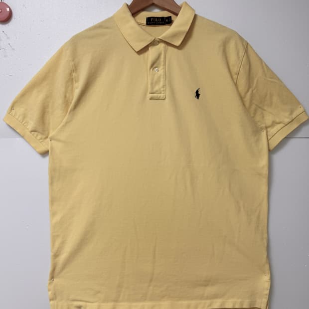 POLO 랄프로렌 반팔 카라티 105-110옐로우 오버핏
