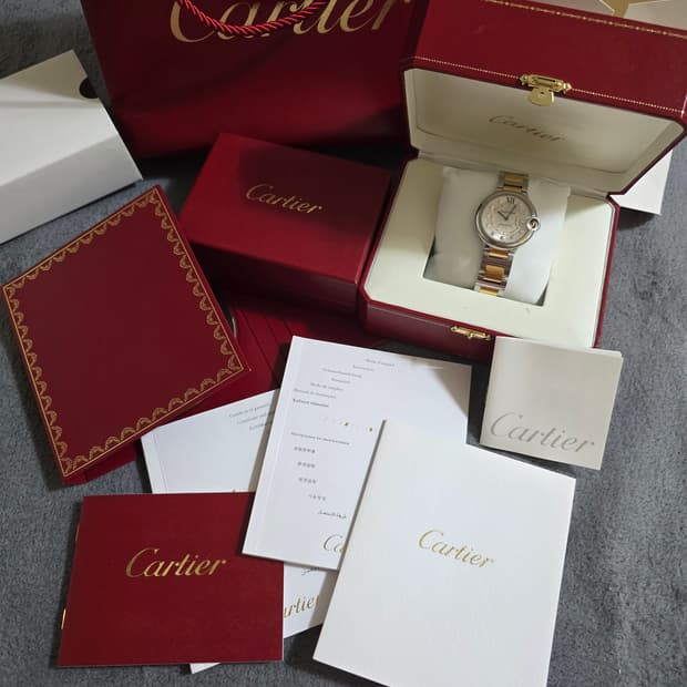 [급매] 까르띠에 발롱블루  핑크골드 콤비 / 다이아 11p /