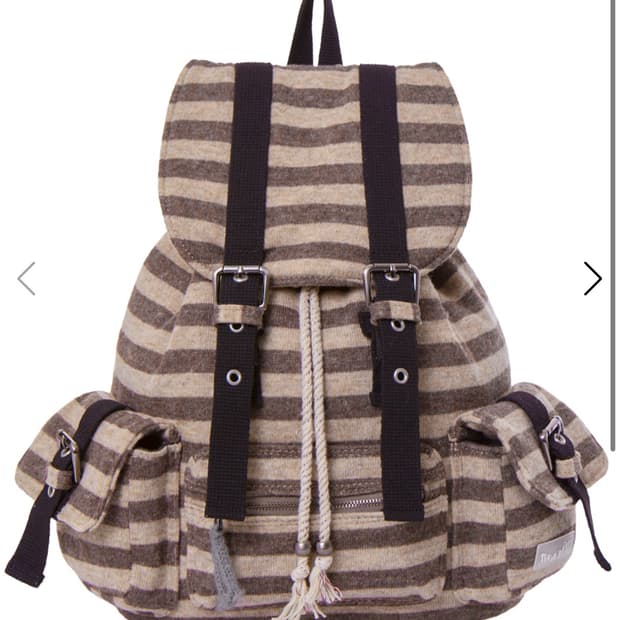 탠스댄스 파히섬 스트라이프 백팩 브라운