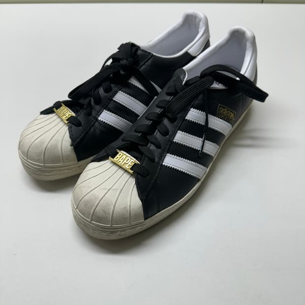 아디다스 x 베이프 슈퍼스타 80s 블랙/오프화이트