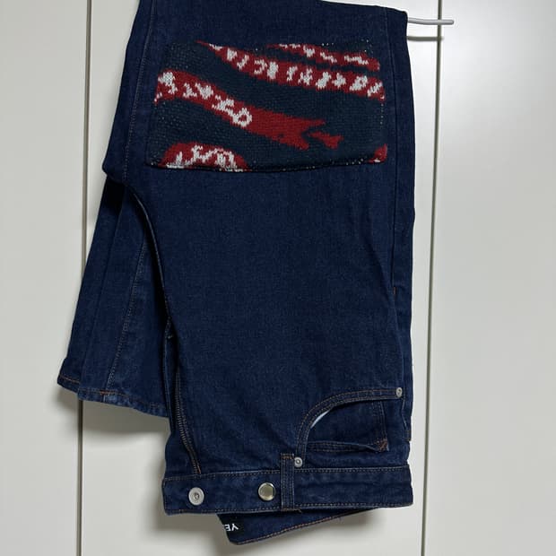 예스아이씨 Knit Patched 데님 인디고 M