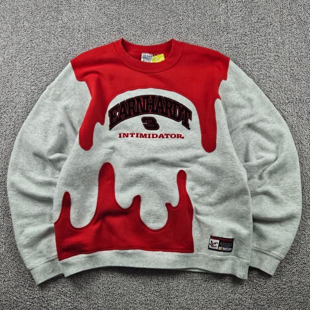 언하트 레이싱 아플리케 커스텀 맨투맨 스웻 셔츠 (XL추정) / 9349