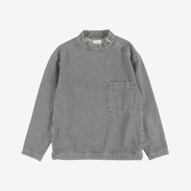 르메르 지퍼 탑 스톤그레이 S (ZIPPED TOP DENIM)