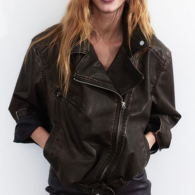 H&M 바이커 레더 자켓 S