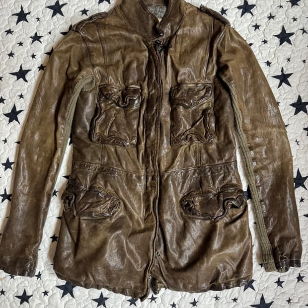 조르지오 브라토 베라펠레 레더 자켓