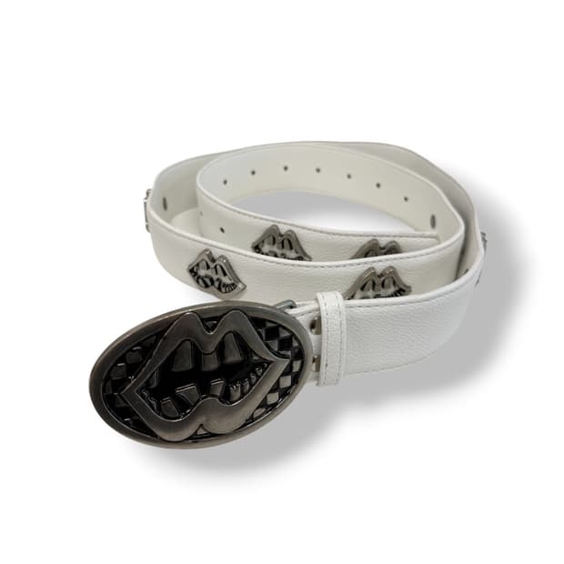 B.access Vintage Leather Logo Belt