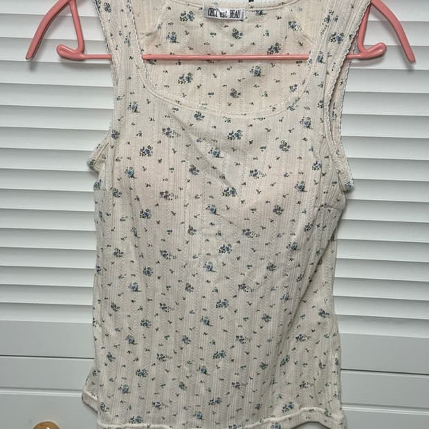 일본빈티지 꽃무늬 나시