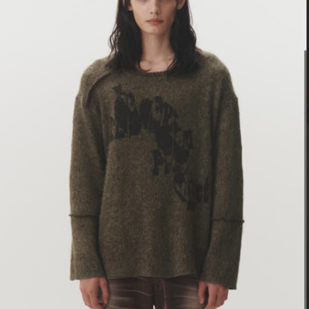 더오픈프로덕트 오픈와이와이 카키색 니트