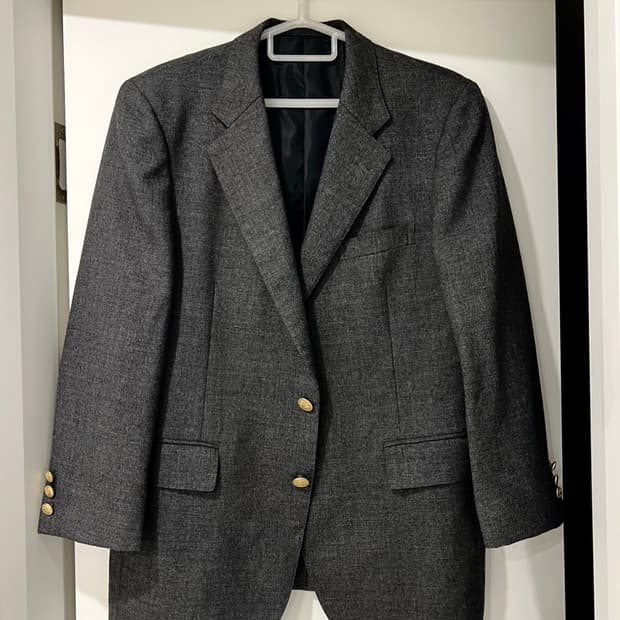 뉴울 100 금장 클래식 딥 그레이 자켓