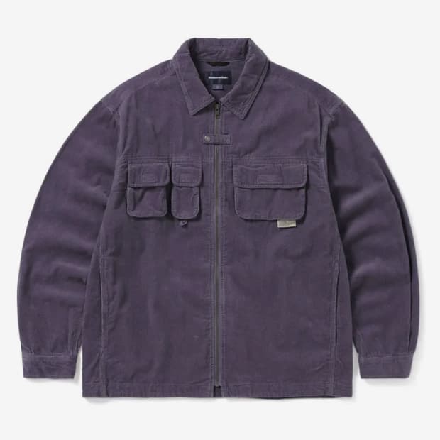 디스이즈네버댓 디네댓 코듀로이 유틸리티 셔츠 자켓 퍼플s