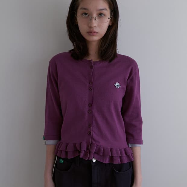 노컨텐트 프릴가디건