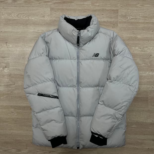 뉴발란스 구스다운 스탠드넥 푸퍼 패딩 점퍼 [그레이] S/90