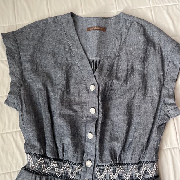 빈티지 모리 데님 롱스커트