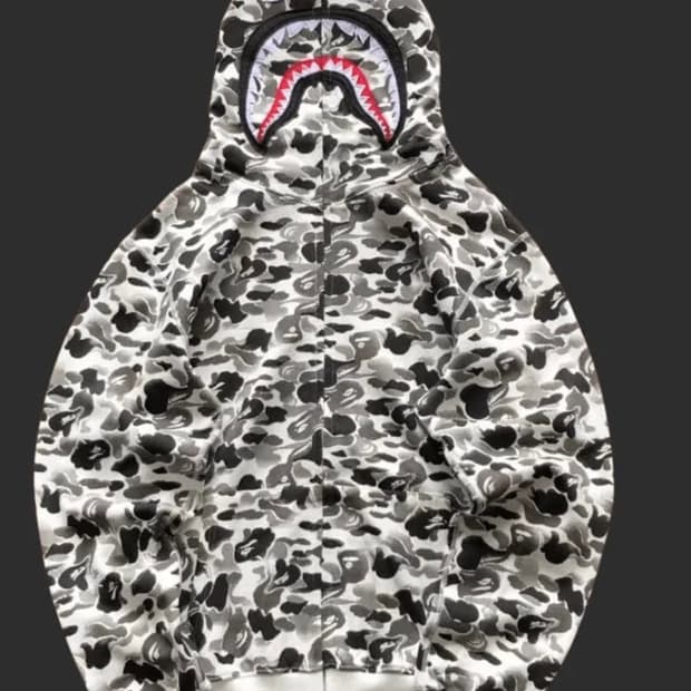 베이프 샤크후드 백계카모 새상품