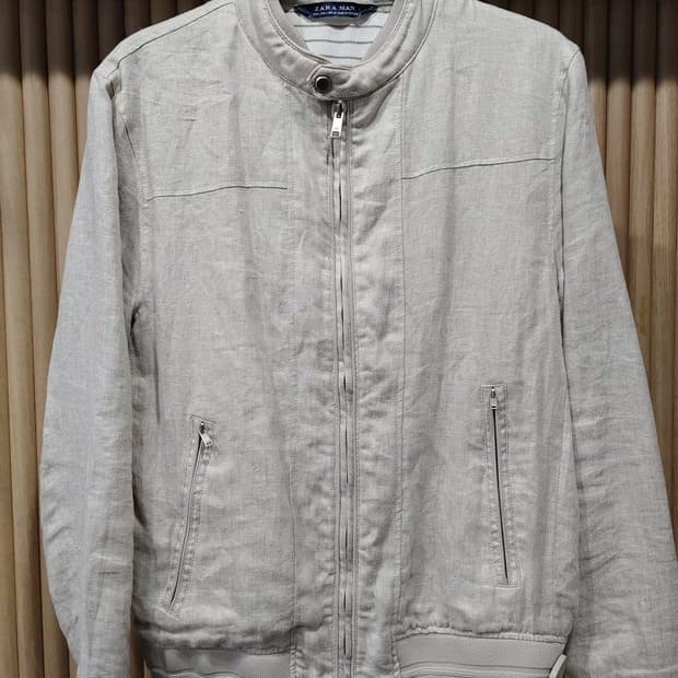 무배) 자라 맨즈 트러커 린넨 자켓 - L