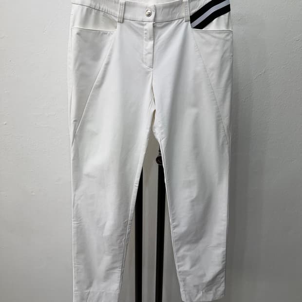 정품) 타이틀리스트 21ss 여성 화이트 삼선 라인 팬츠 28