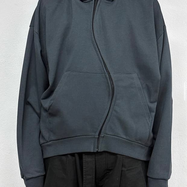 fffpostalservice curved zip hoodie