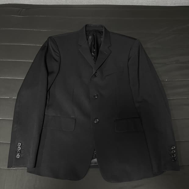 MNGU 19s/s 3버튼 시그니처 울 블레이저 자켓 블랙 (S)