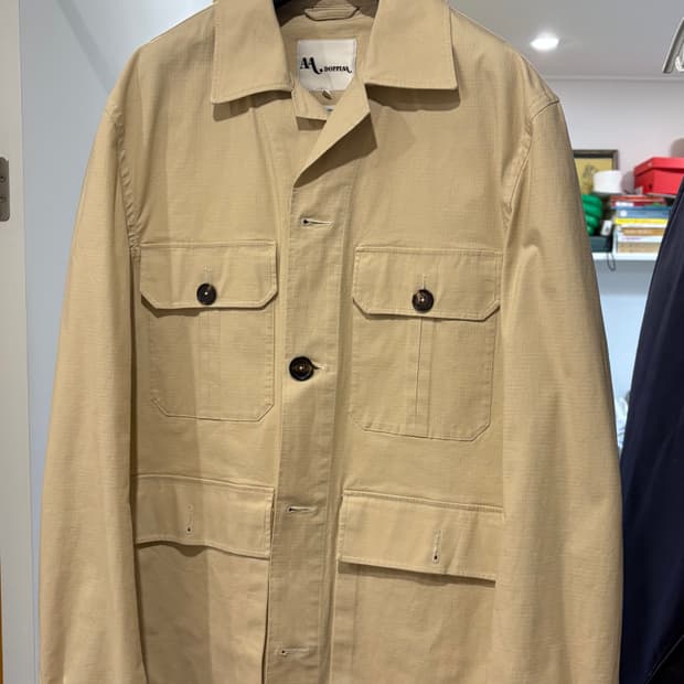 Doppiaa 아이보리 코튼 사파리 자켓 봄자켓