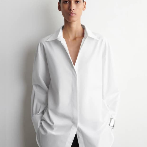 코스 테일러드 코튼 포플린셔츠 32 새제품