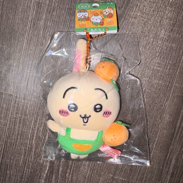 먼작귀 치이카와 우사기 지역 한정 과일 귤 마스코트 키링 인형 누이구루미