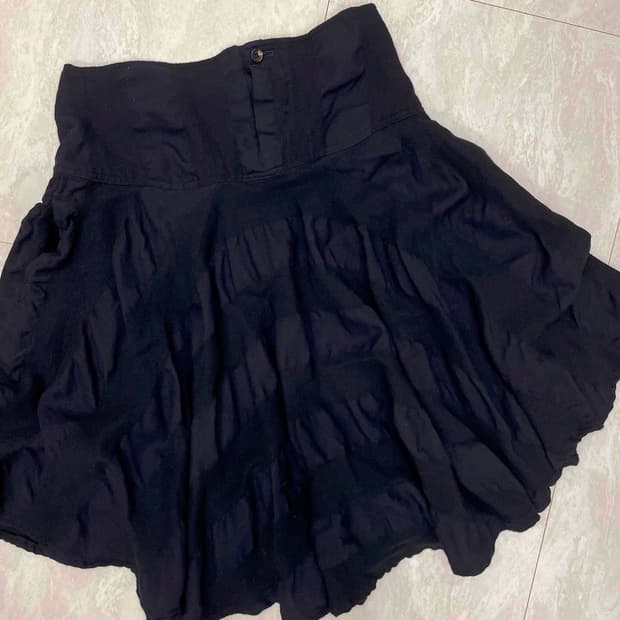 Y’s 요지야마모토 셔링 언발 스커트