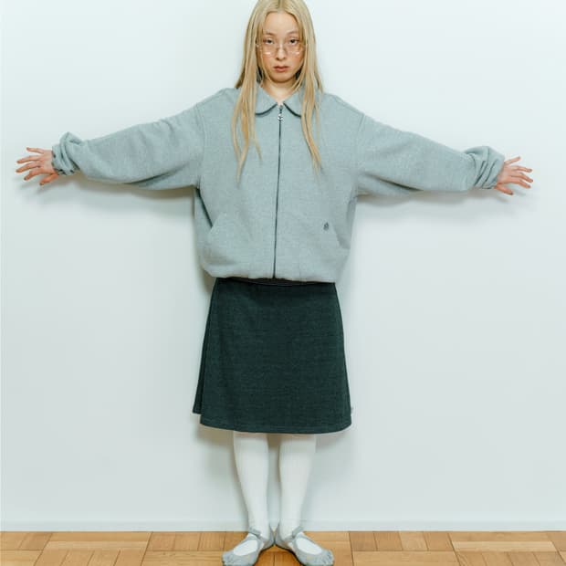 coyseio 038 round track zip-up grey