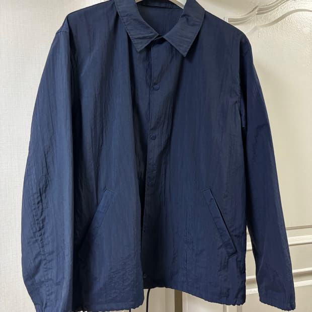 kuon nylon coaches jacket navy m