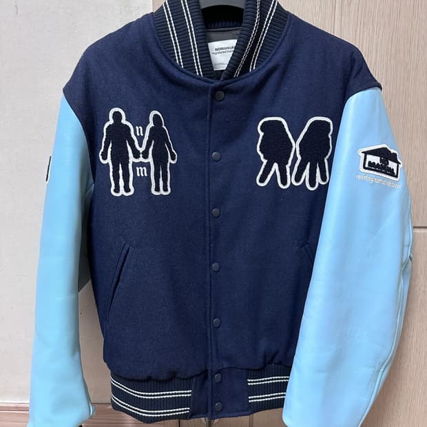 노매뉴얼-WL VARSITY JACKET - NAVY