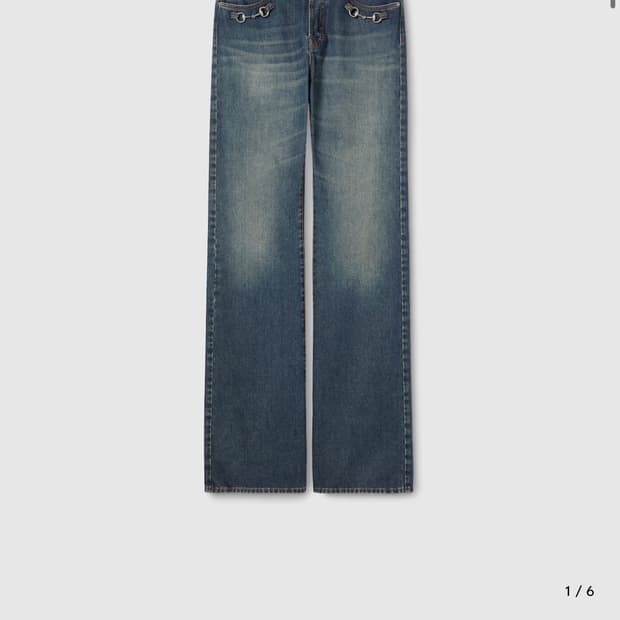 구찌 라 파밀리아 홀스빗 데님