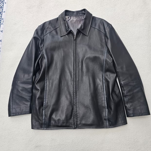 100 남자 양가죽 자켓 스티치포인트 레더자켓 더반 라이센스