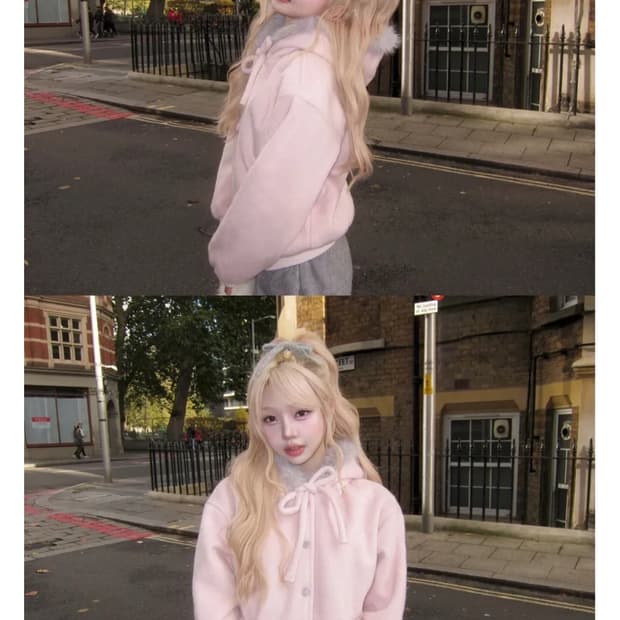 남다메이드 핀터걸 퍼 점퍼 자켓 후드집업