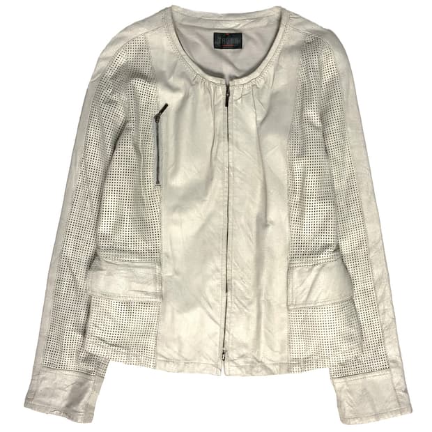 Hiroko Koshino TRUNK 펀칭 가죽 자켓