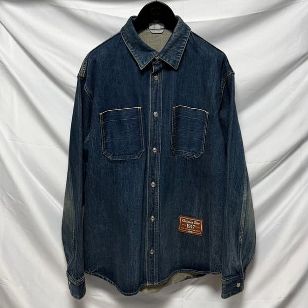 [S+급/42] 디올 1947 레더패치 데님 청자켓