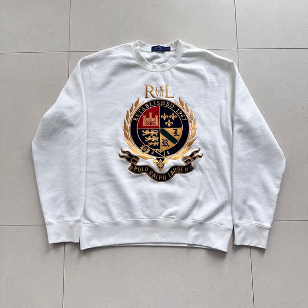 19년 폴로 랄프로렌 크레스트 자수 맨투맨 L 
