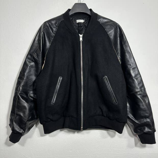 iami 아이엠아이 울 카우레더 자켓 2사이즈 바시티자켓