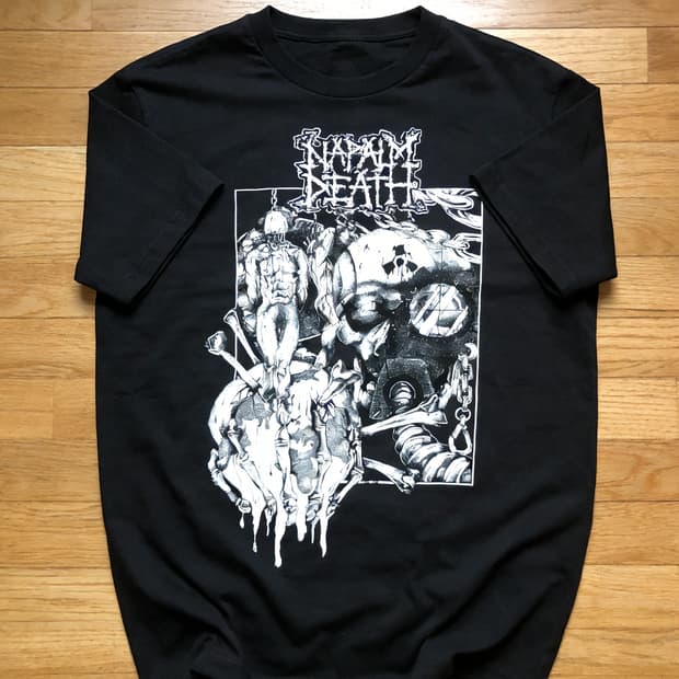 [새상품 M사이즈] Napalm Death 커스텀 프린트 반팔 (강렬 핵