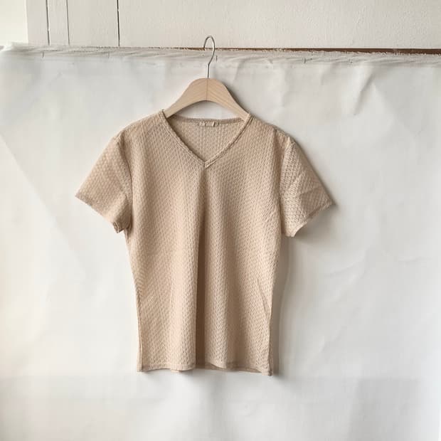 [COMME CA] diamond mesh top