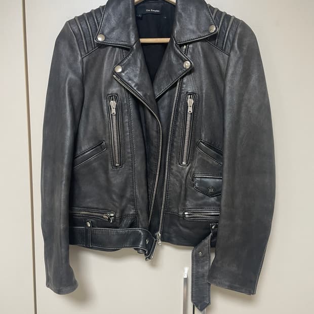 The Kooples 양가죽 라이더 자켓 S