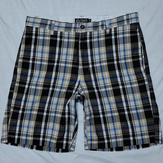 [33] CHAPS 챕스 클래식 체크 코튼 반바지