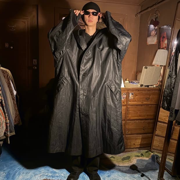 80S ISSEY MIYAKE REVERSIBLE LAYERED COAT