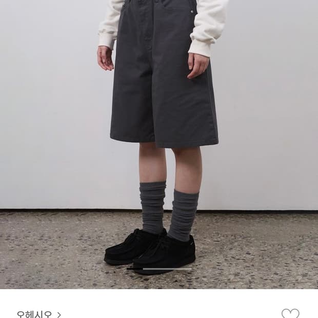 오헤시오 BERMUDA COTTON PANTS, CHARCOAL 버뮤다