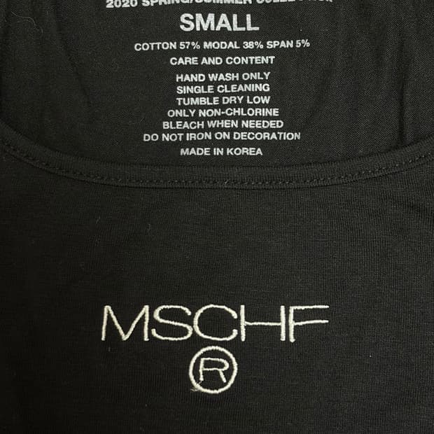 미스치프 MSCHF 크롭 반팔티 20ss