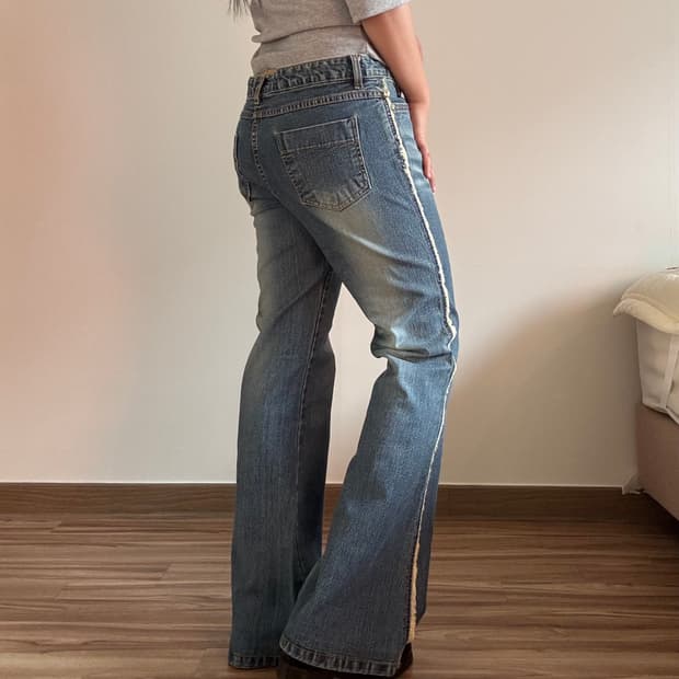 사이드라인 데님 부츠컷 팬츠