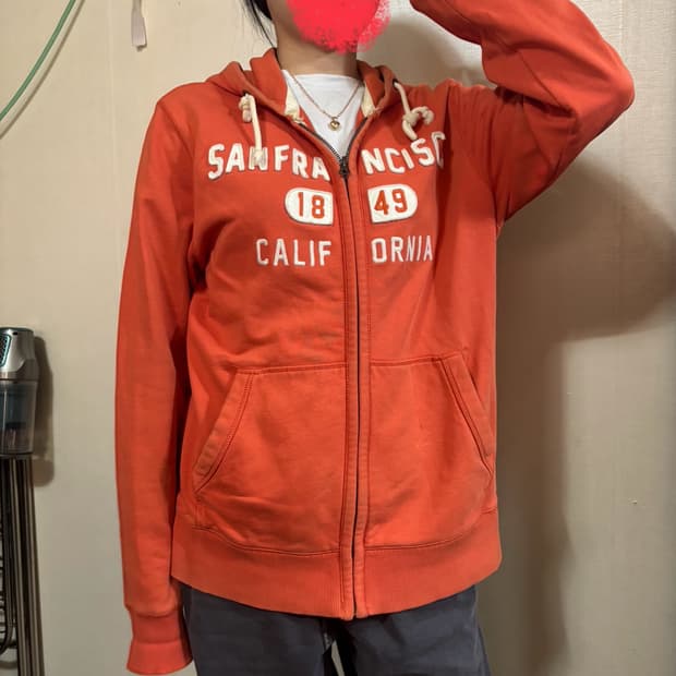 WHO.A.U 캘리포니아 오렌지 후드집업