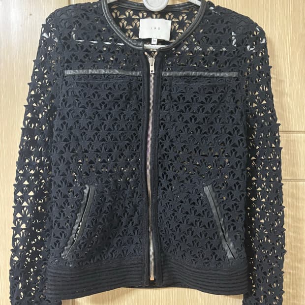 IRO 아일렛 레이스 블랙 자켓