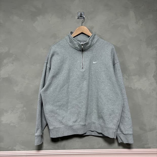 나이키 nrg 스우시 쿼터집업 반집업 맨투맨 회색
