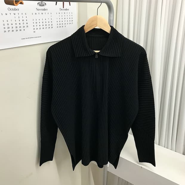 이세이미야케 옴므플리세 반집업 폴로 긴팔티